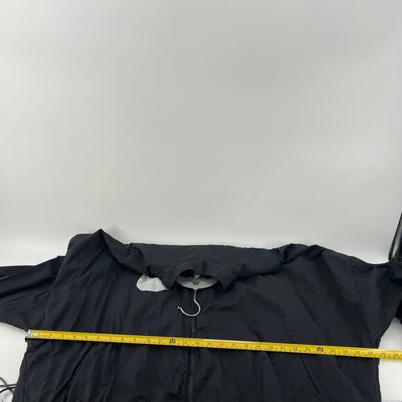 Nike Swoosh Women's Black Windbreaker Oversized Baggy Zipper Jacket XL 1X 2XL - Picture 7 of 9